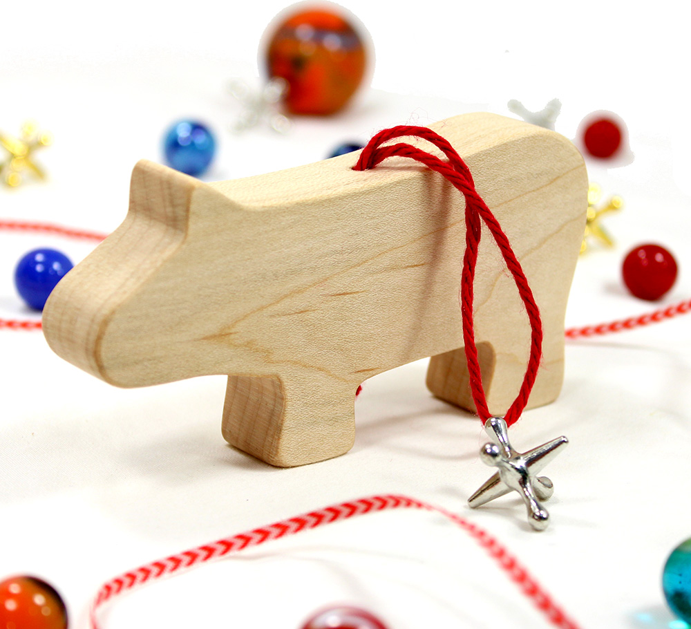 Christmas Hippo Ornament